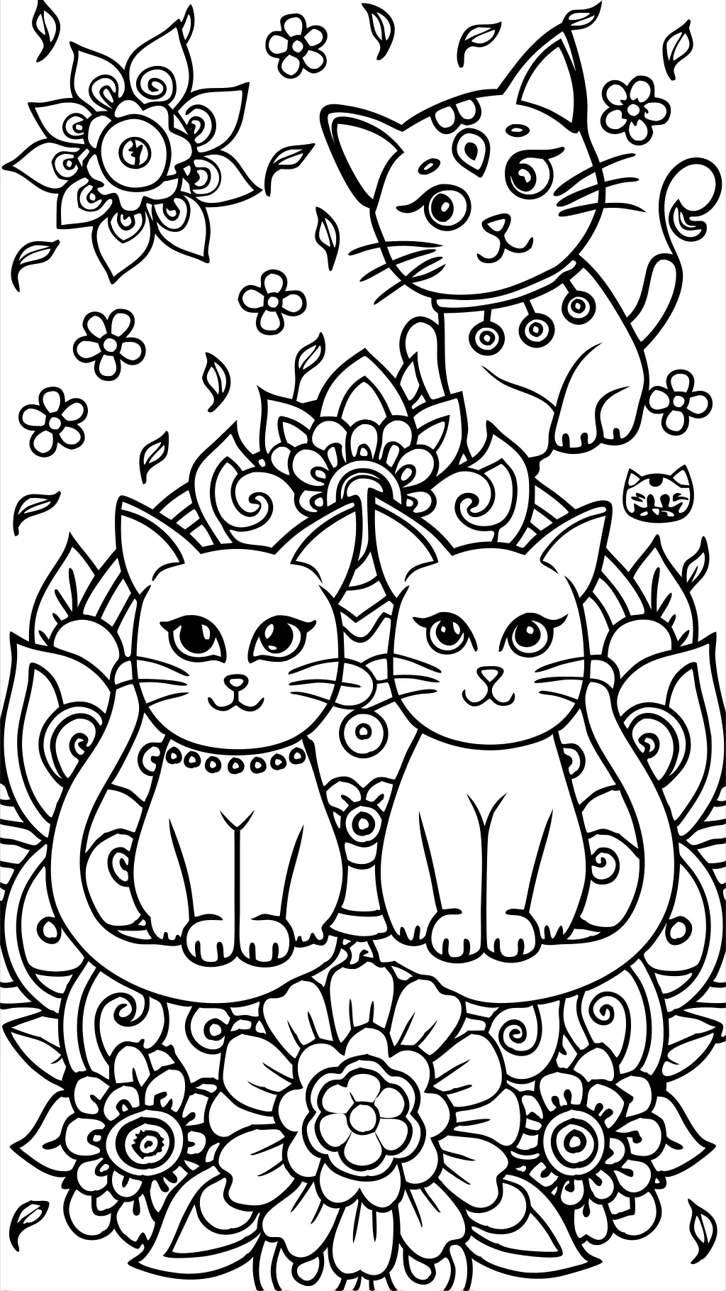 cat coloring pages adults